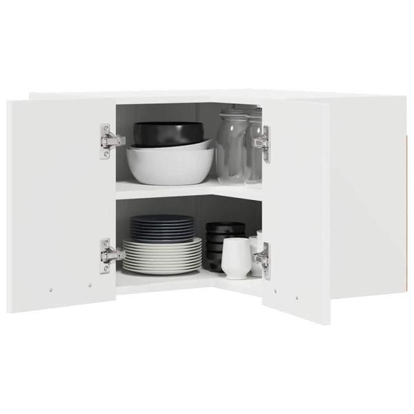 Hängeschrank mit Regal Riga Weiß 57 x 57 x 40 cm Holzwerkstoff