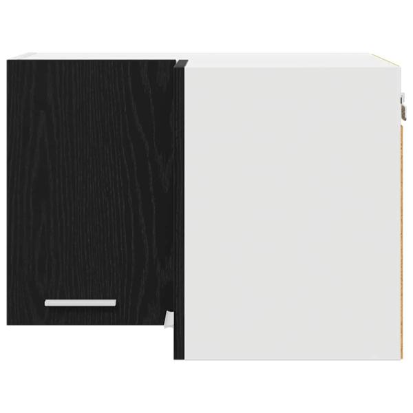 Hängeschrank Riga Schwarze Eiche und Weiß 57 x 57 x 40 cm