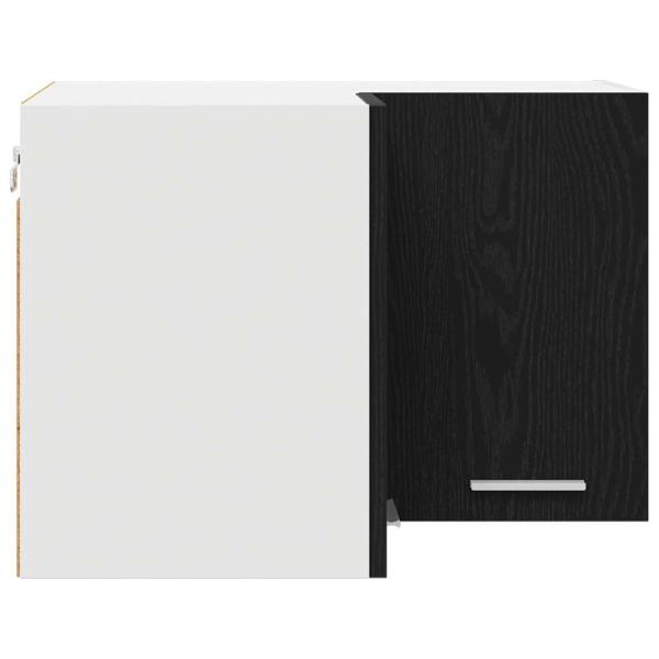 Hängeschrank Riga Schwarze Eiche und Weiß 57 x 57 x 40 cm