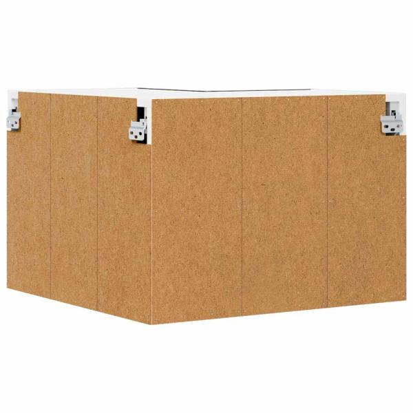 Hängeschrank Riga Schwarze Eiche und Weiß 57 x 57 x 40 cm