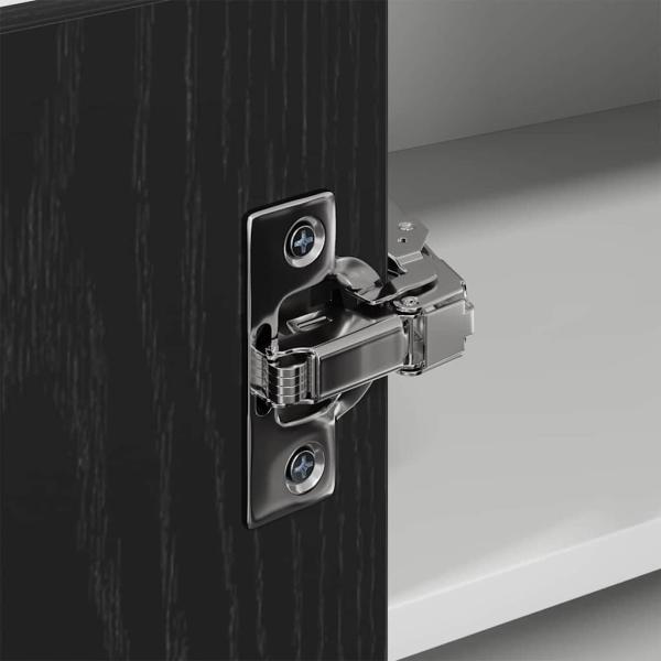 Hängeschrank Riga Schwarze Eiche und Weiß 57 x 57 x 40 cm