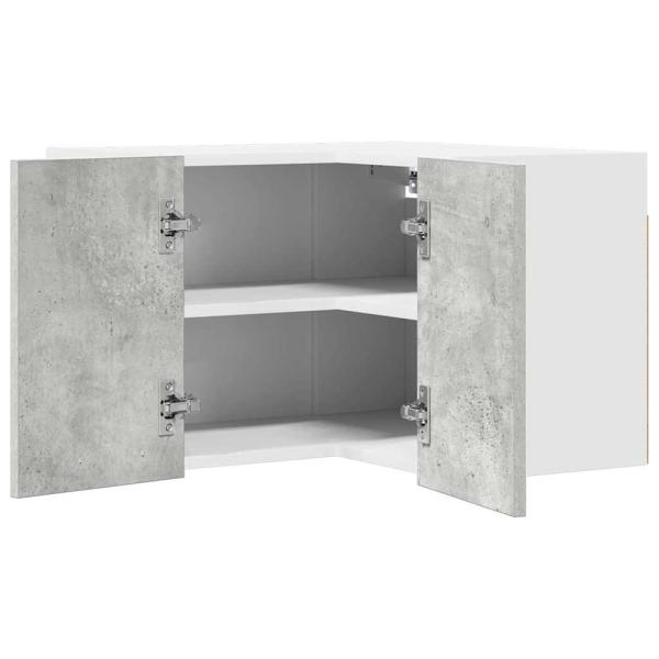 H?ngeschrank Betongrau und Wei? 57 x 57 x 40 cm Holzwerkstoff