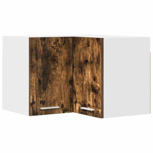 Hängeschrank Riga Geräucherte Eiche und Weiß 57 x 57 x 40 cm