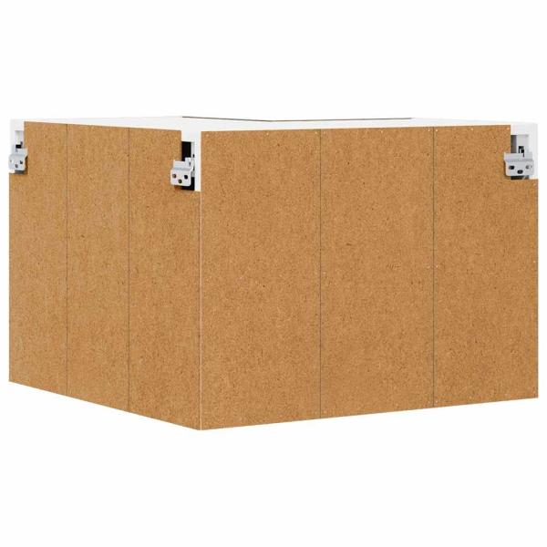 Hängeschrank Riga Geräucherte Eiche und Weiß 57 x 57 x 40 cm