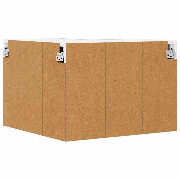 ARDEBO.de - Hängeschrank Riga Grau Sonoma und Weiß 57 x 57 x 40 cm