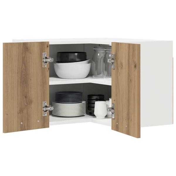 Hängeschrank Riga Artisan-Eiche und Weiß 57 x 57 x 40 cm