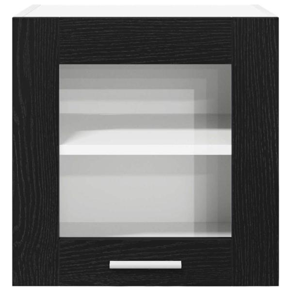 Hängeschrank mit Tür Riga Schwarz Eichen-Optik 40 x 31 x 40 cm