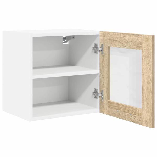 ARDEBO.de - Hängeschrank mit Regal Riga 2 pcs Sonoma-Eiche 40 x 31 x 40 cm