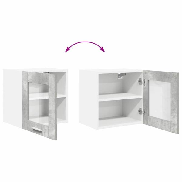 Hängeschrank Riga Beton Grau 40 x 31 x 40 cm Holzwerkstoff