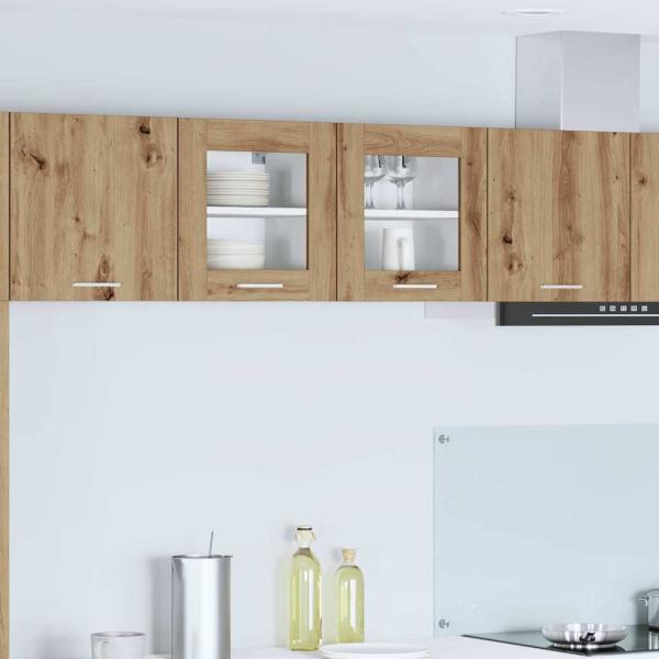 ARDEBO.de - Hängeschrank mit Regal Riga 2 pcs Artisan-Eiche 40 x 31 x 40 cm