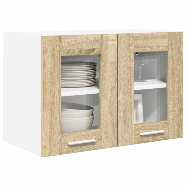 ARDEBO.de - Hängeschrank mit Regal Riga 2 pcs Sonoma-Eiche 60 x 31 x 40 cm