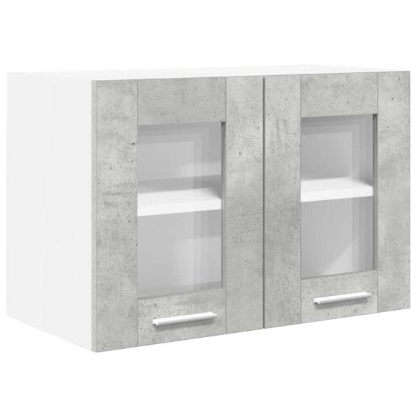 Hängeschrank 2 stk. Betongrau Holzwerkstoff