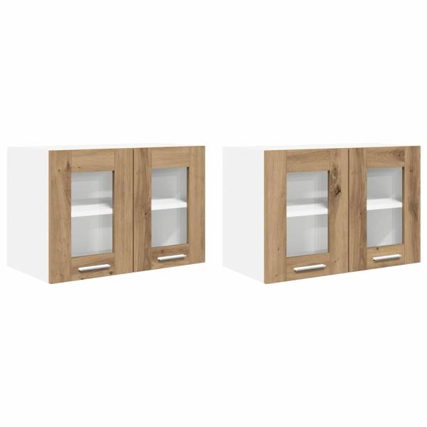 Hängeschrank mit Regal Riga 2 pcs Artisan-Eiche 60 x 31 x 40 cm