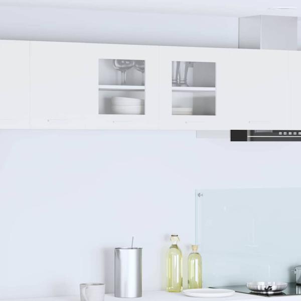 ARDEBO.de - Hängeschrank mit Regal Riga Weiß 80 x 31 x 40 cm Holzwerkstoff