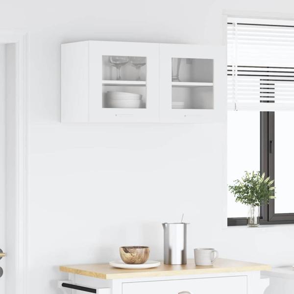 Hängeschrank mit Regal Riga Weiß 80 x 31 x 40 cm Holzwerkstoff