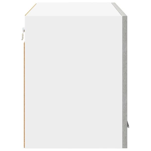 Hängeschrank mit Regal Riga Betongrau und Weiß 80 x 31 x 40 cm