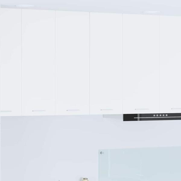 ARDEBO.de - Hängeschrank mit Regal Riga Weiß 30 x 31 x 80 cm Holzwerkstoff