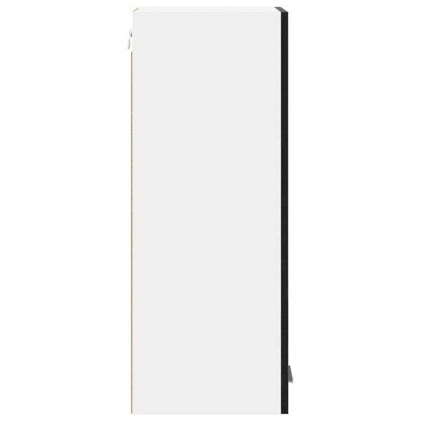 Hängeschrank Riga Schwarze Eiche und Weiß 30 x 31 x 80 cm