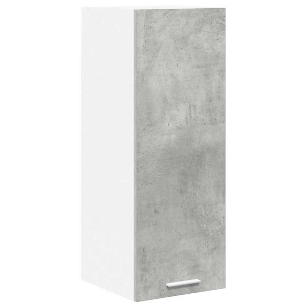 Hängeschrank mit Regal Riga Betongrau und Weiß 30 x 31 x 80 cm