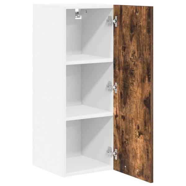 Hängeschrank mit Regal Riga 2 pcs Geräucherte Eiche und Weiß