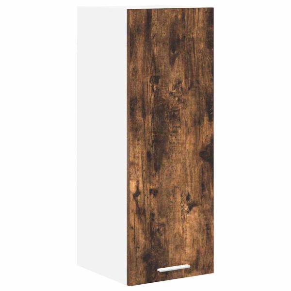 Hängeschrank mit Regal Riga 2 pcs Geräucherte Eiche und Weiß