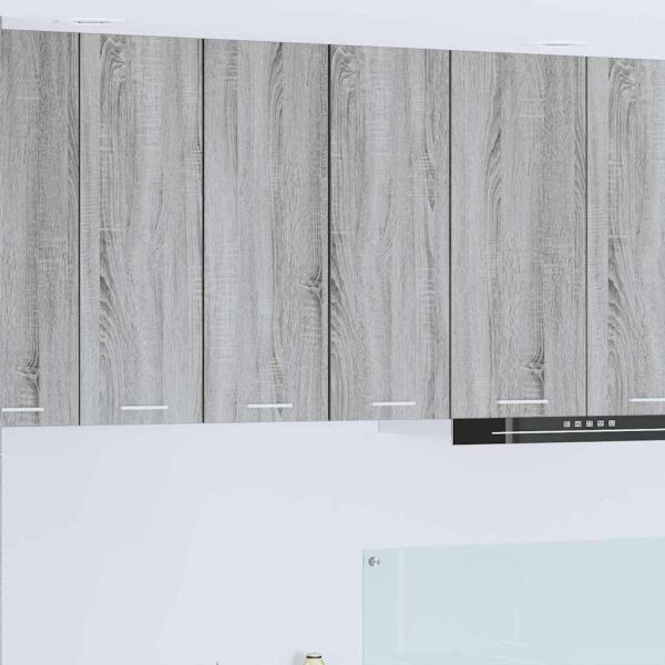 ARDEBO.de - Hängeschrank Grau Sonoma und Weiß 30 x 31 x 80 cm Holzwerkstoff