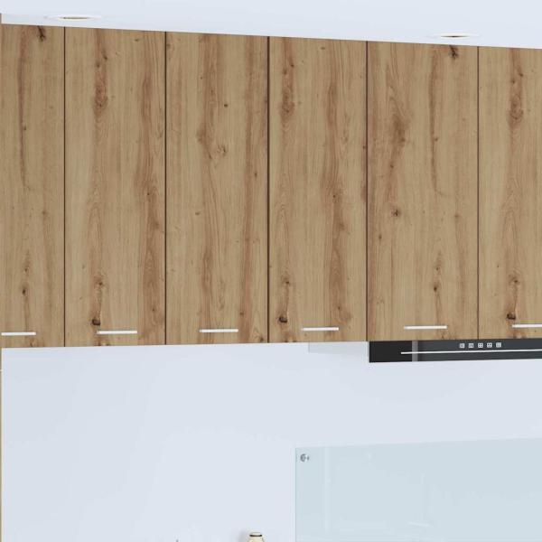 ARDEBO.de - Hängeschrank Riga 2 pcs Artisan-Eiche und Weiß 30 x 31 x 80 cm