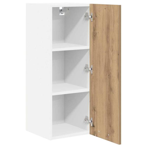 Hängeschrank Riga 2 pcs Artisan-Eiche und Weiß 30 x 31 x 80 cm
