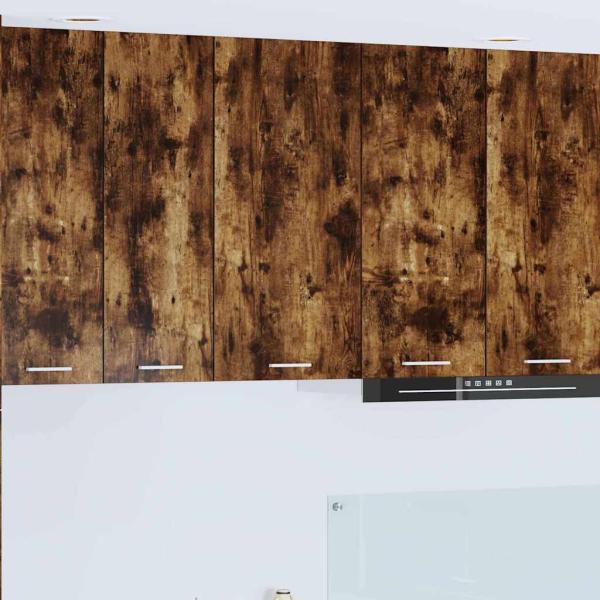 ARDEBO.de - Hängeschrank Riga Geräucherte Eiche und Weiß 40 x 31 x 80 cm