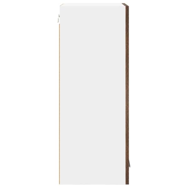 Hängeschrank Riga Geräucherte Eiche und Weiß 40 x 31 x 80 cm