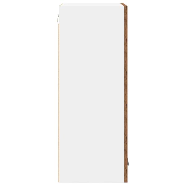 Hängeschrank mit Regal Riga Altes Holz und Weiß 40 x 31 x 80 cm