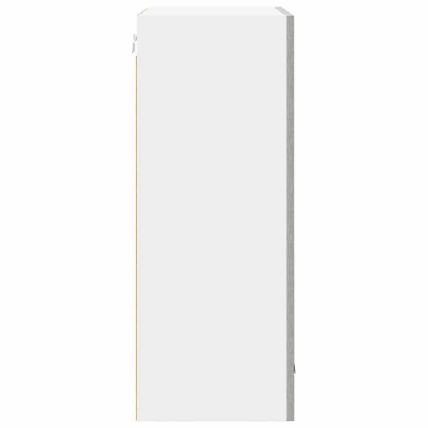 Hängeschrank mit Regal Riga Betongrau und Weiß 50 x 31 x 80 cm