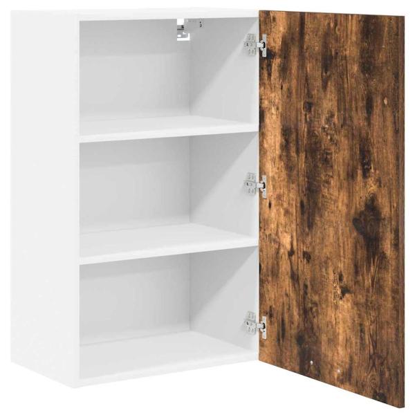 Hängeschrank Riga Geräucherte Eiche und Weiß 50 x 31 x 80 cm