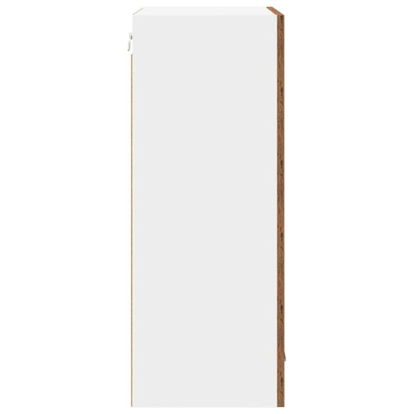 Hängeschrank mit Regal Riga Altes Holz und Weiß 50 x 31 x 80 cm