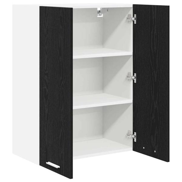 Hängeschrank mit Tür Riga Schwarz Eichen-Optik 60 x 31 x 80 cm