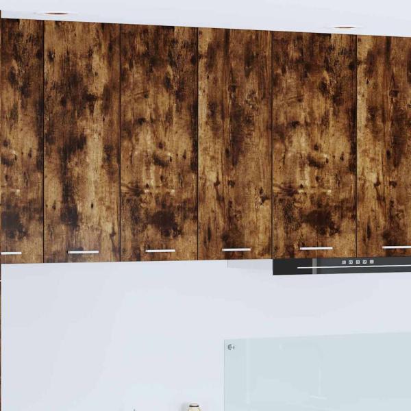 ARDEBO.de - Hängeschrank mit Regal Riga Geräucherte Eiche 60 x 31 x 80 cm