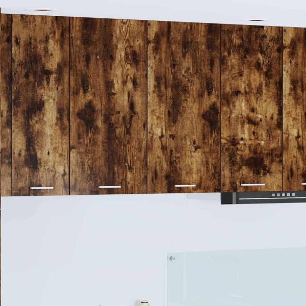 ARDEBO.de - Hängeschrank mit Regal Riga Geräucherte Eiche 80 x 31 x 80 cm