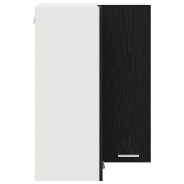 Hängeschrank Riga Schwarze Eiche und Weiß 57 x 57 x 80 cm