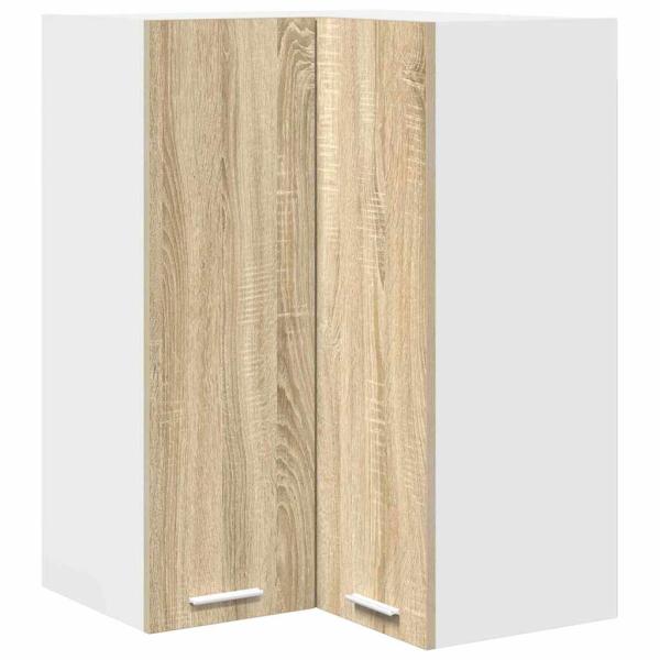 Hängeschrank Riga Sonoma-Eiche und Weiß 57 x 57 x 80 cm