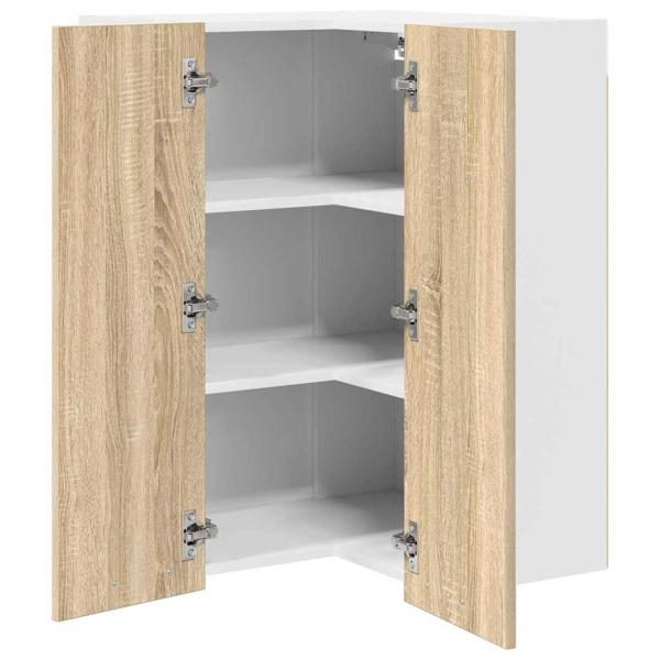 Hängeschrank Riga Sonoma-Eiche und Weiß 57 x 57 x 80 cm