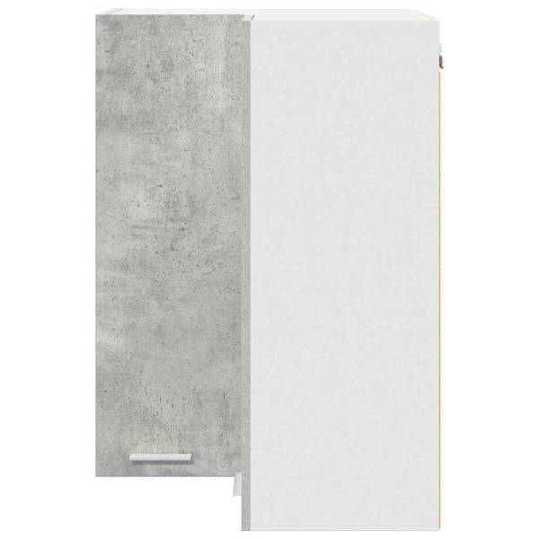 Hängeschrank mit Regal Riga Betongrau und Weiß 57 x 57 x 80 cm