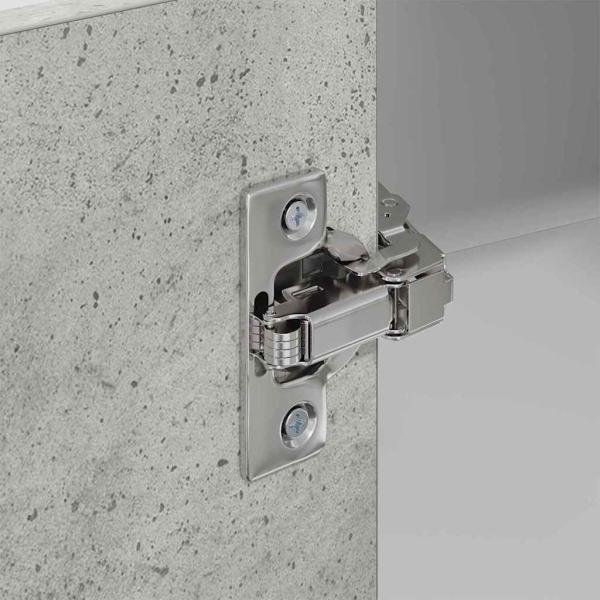 Hängeschrank mit Regal Riga Betongrau und Weiß 57 x 57 x 80 cm