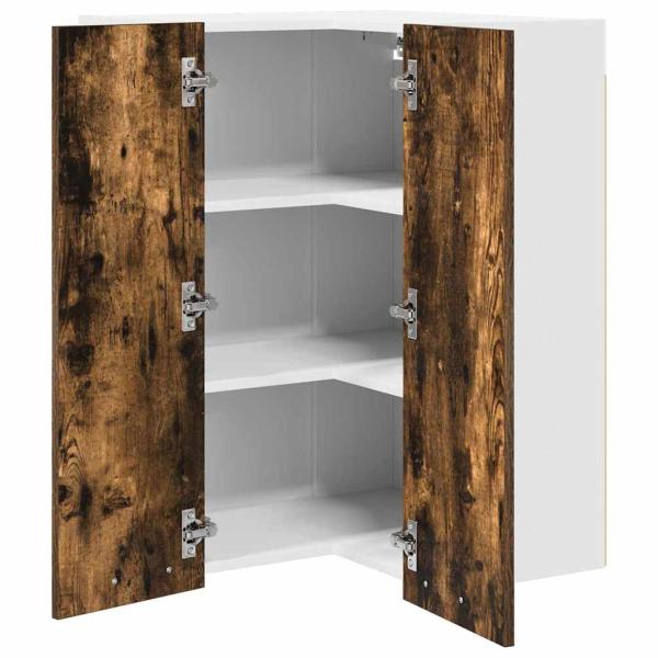 Hängeschrank Geräucherte Eiche und Weiß 57 x 57 x 80 cm