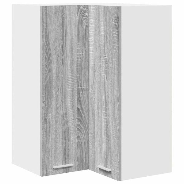 Hängeschrank Riga Grau Sonoma und Weiß 57 x 57 x 80 cm