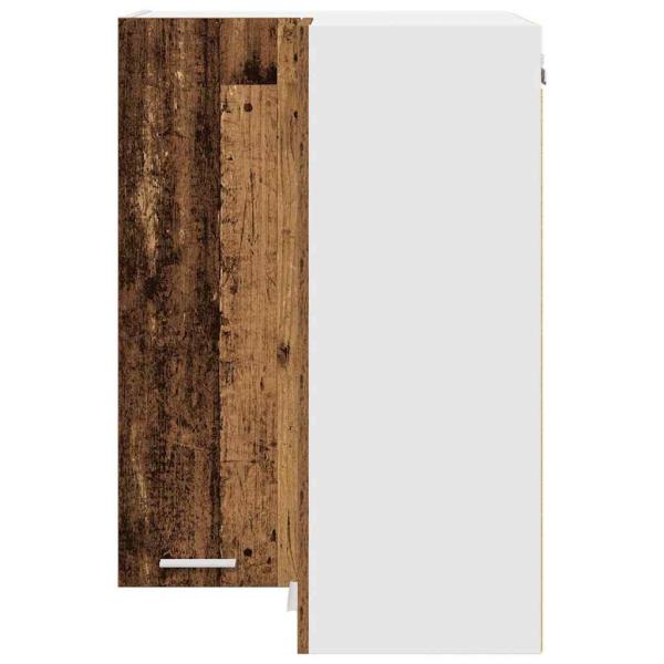 Hängeschrank mit Regal Riga Altes Holz und Weiß 57 x 57 x 80 cm