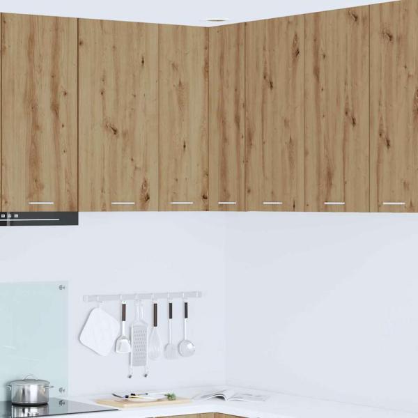 ARDEBO.de - Hängeschrank Riga Artisan-Eiche und Weiß 57 x 57 x 80 cm