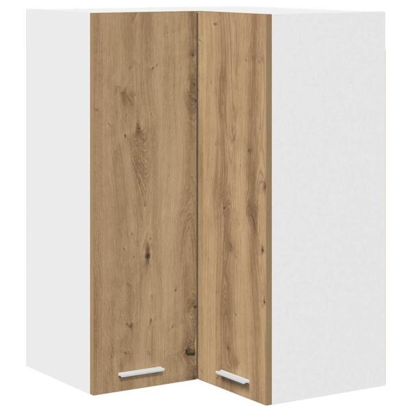 Hängeschrank Riga Artisan-Eiche und Weiß 57 x 57 x 80 cm