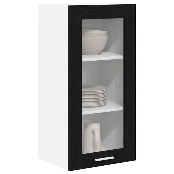 Hängeschrank Riga 2 pcs Schwarz Eichen-Optik 40 x 31 x 80 cm