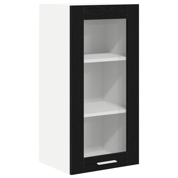 Hängeschrank Riga 2 pcs Schwarz Eichen-Optik 40 x 31 x 80 cm