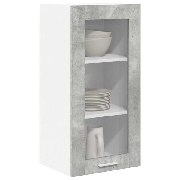 Hängeschrank Riga Beton Grau 40 x 31 x 80 cm Holzwerkstoff